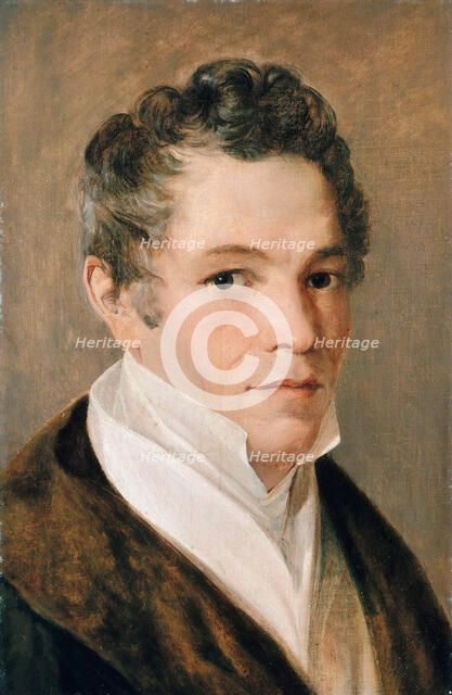 Portrait of Karl Friedrich Schinkel (1781-1841), ca 1820. Creator: Wolff, Johann Eduard (1786-1868).