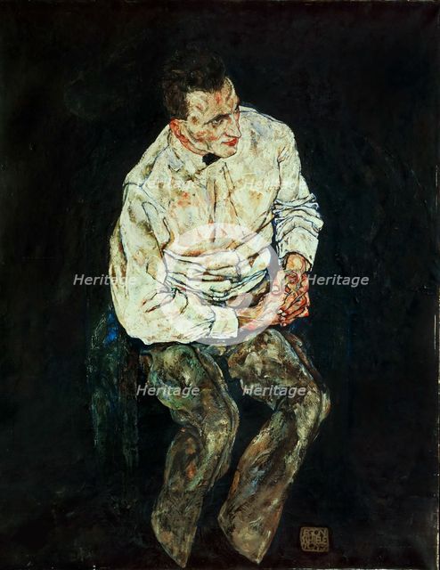 Portrait of Karl Grünwald , 1917. Creator: Schiele, Egon (1890-1918).