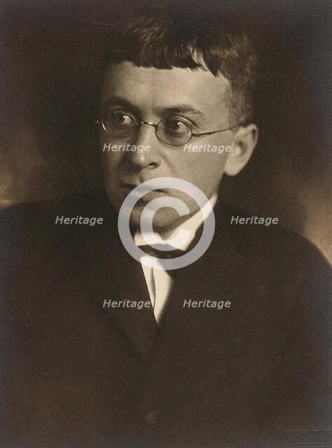 Portrait of Karl Kraus (1874-1936), 1918. Creator: Schieberth, Hermann (1876-c. 1948).