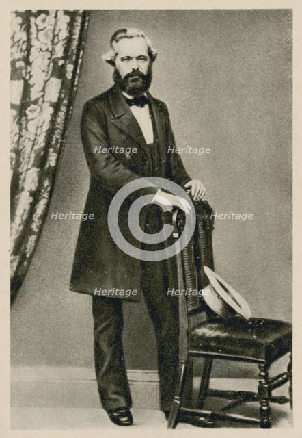 Portrait of Karl Marx (1818-1883), .