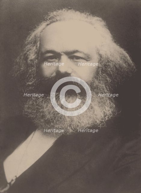 Portrait of Karl Marx (1818-1883), .