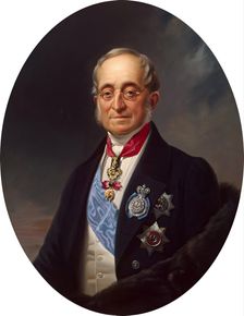 Portrait of Karl Nesselrode, 1859. Creator: Georg von Bothmann
