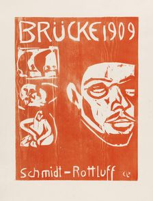 Portrait of Karl Schmidt-Rottluff. Cover of the IV. Annual Portfolio of the Artist Group Brücke,1909 Creator: Kirchner, Ernst Ludwig (1880-1938)