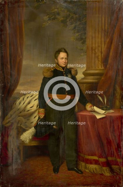 Portrait of King William I of the Netherlands (1772-1843), Between 1833 and 1839. Creator: Hulst, Jan Baptist, van der (1790-1862).