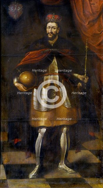 Portrait of King Wladyslaw II. Jagiello, 1677. Artist: Trycjusz (Tricius or Tretko), Jan (ca 1620-1692)