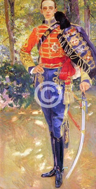 'Portrait of King Alfonso XIII in a Hussar's Uniform', 1907.  Artist: Joaquin Sorolla y Bastida