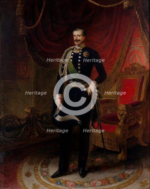 Portrait of King Charles Albert of Sardinia (1798-1849), 1848. Creator: Capisani, Angelo (1808-1870).