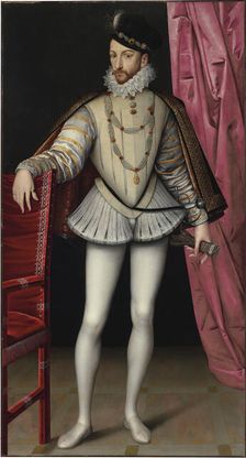 Portrait of King Charles IX of France (1550-1574), c. 1570. Creator: Clouet, François (1510-1572)