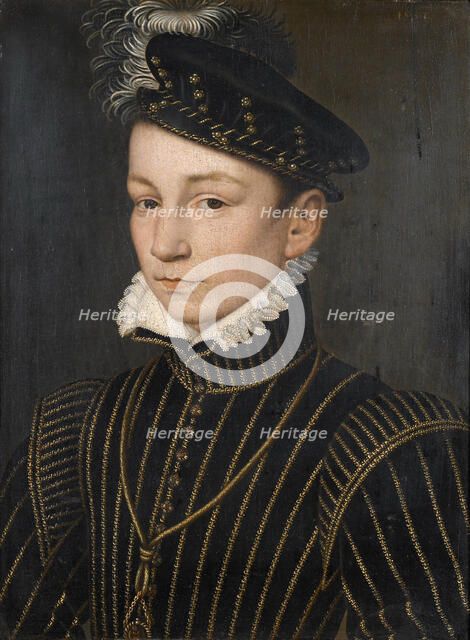 Portrait of King Charles IX of France (1550-1574), c1562-1563. Creator: Clouet, François (1510-1572).