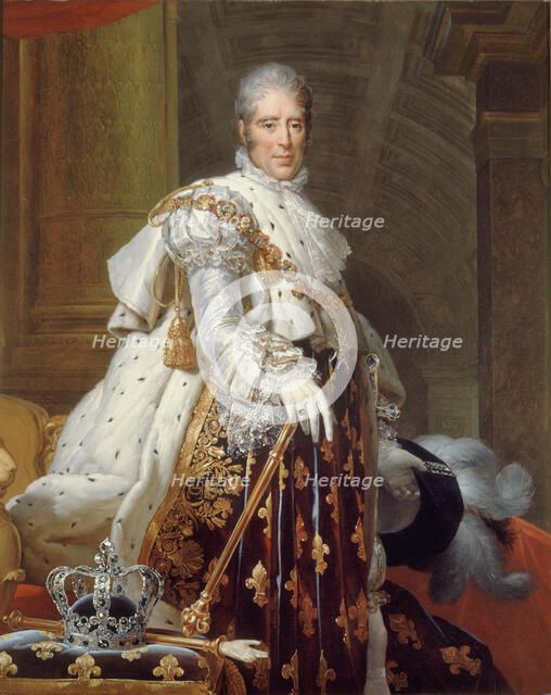 Portrait of King Charles X of France (1757-1836), 1825. Creator: Gérard, François Pascal Simon (1770-1837).
