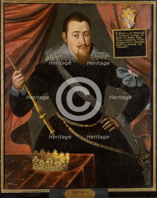 Portrait of King Christian IV of Denmark (1577-1648) . Creator: Anonymous.