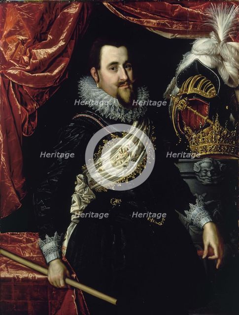 Portrait of King Christian IV of Denmark (1577-1648), c. 1615. Artist: Isaacsz, Pieter (1569-1625)