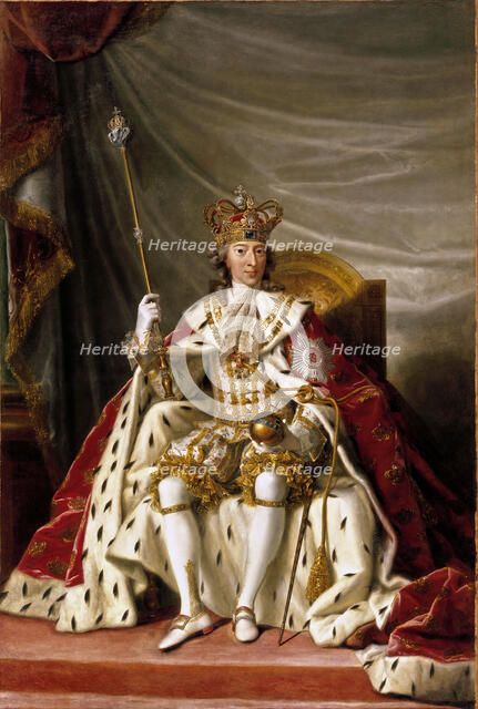 Portrait of King Christian VII of Denmark, 1789. Creator: Juel, Jens (1745-1802).