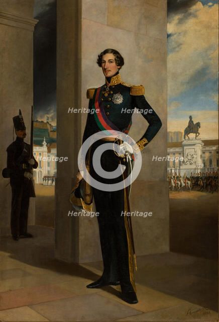 Portrait of King Ferdinand II of Portugal (1816-1885), 1845. Creator: Krumholz, Ferdinand (1810-1878).