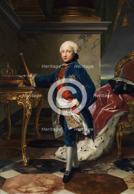 Portrait of King Ferdinand IV of Naples and Sicily (1751-1825), 1759. Creator: Mengs, Anton Raphael (1728-1779).