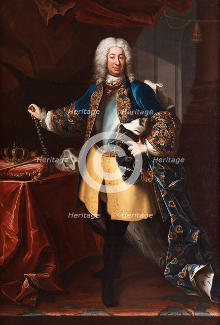 Portrait of King Frederick I of Sweden (1676-1751), ca 1730.