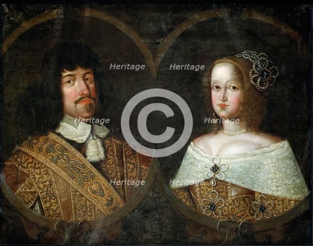 Portrait of King Frederick III of Denmark (1609-1670) and Sophie Amalie (1670-1710), Duchess of Brun