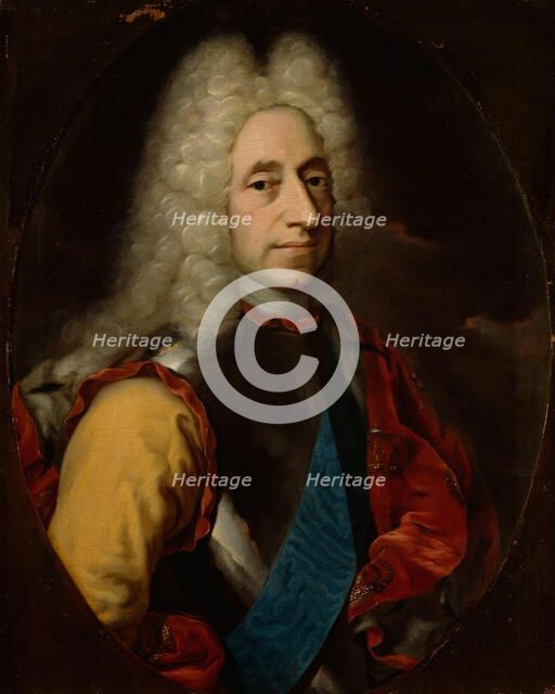 Portrait of King Frederik IV of Denmark-Norway, 1st half of 18th century. Creator: Balthasar Denner.