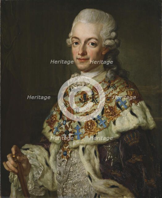 Portrait of King Gustav III of Sweden (1746-1792), ca 1773.