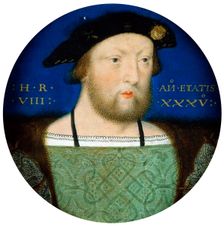 Portrait of King Henry VIII of England, c. 1525. Artist: Horenbout (Hornebolte), Lucas (1490/95-1544)