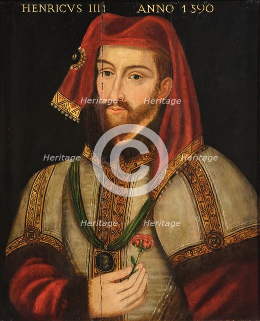 Portrait of King Henry IV of England (1367-1413) with a rose. Creator: Scrots (Scrotes), William (Guillim), (after)  .