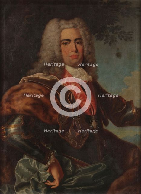 Portrait of King John V of Portugal (1689-1750), First half of the 18th century. Creator: Leoni, Carlos António (1701-c. 1777).