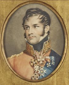 Portrait of King Leopold I of Belgium (1790-1865), c 1817. Creator: Dawe, George, (after)