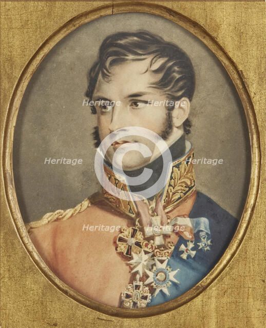 Portrait of King Leopold I of Belgium (1790-1865), c 1817. Creator: Dawe, George, (after)  .