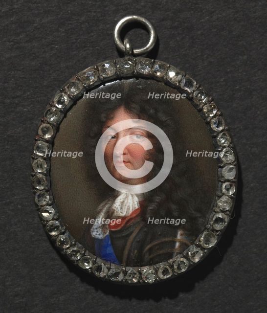 Portrait of King Louis XIV, 17th century. Creator: Jean Petitot (Swiss, 1607-1691), school of.