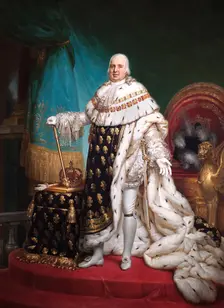 Portrait of King Louis XVIII of France, 1824. Artist: Francois Pascal Simon Gerard
