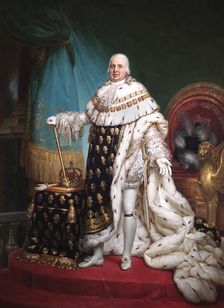 Portrait of King Louis XVIII of France, 1824. Artist: Francois Pascal Simon Gerard