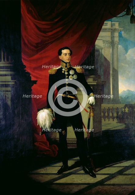 Portrait of King Miguel I of Portugal (1802-1866), 1827. Creator: Ender, Johann Nepomuk (1793-1854).
