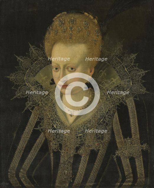 Portrait of Kirsten Munk, c1615. Creator: Jacob Van Der Doordt.