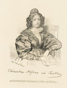 Portrait of Klementyna Hoffmanowa (1798-1845), c. 1840. Creator: Anonymous