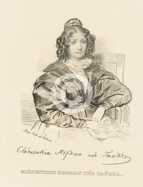 Portrait of Klementyna Hoffmanowa (1798-1845), c. 1840. Creator: Anonymous.