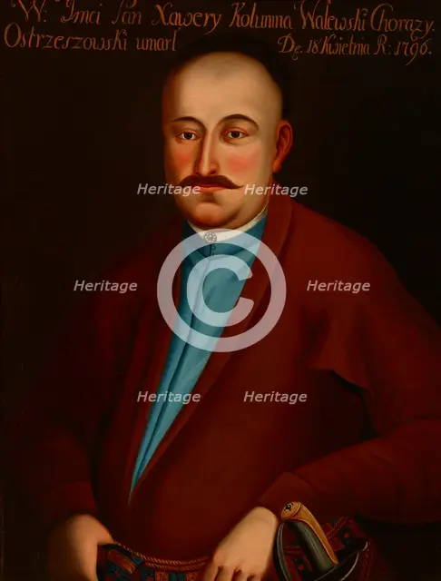 Portrait of Ksawery Kolumna Walewski (?-1796), Ensign of Ostrzeszów, end of 18th century. Creator: Unknown.