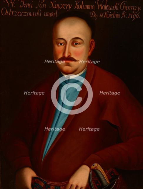 Portrait of Ksawery Kolumna Walewski (?-1796), Ensign of Ostrzeszów, end of 18th century. Creator: Unknown.