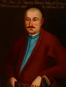 Portrait of Ksawery Kolumna Walewski (?-1796), Ensign of Ostrzeszów, end of 18th century. Creator: Unknown