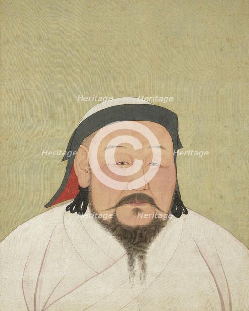 Portrait of Kublai Khan (1215-1294), c1294. Creator: Araniko (1244-1306).