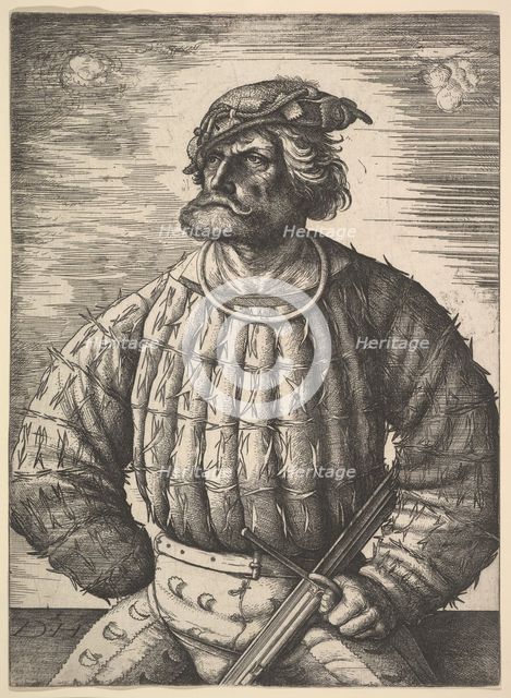 Portrait of Kunz von der Rosen, ca. 1515/1518. Creator: Daniel Hopfer.