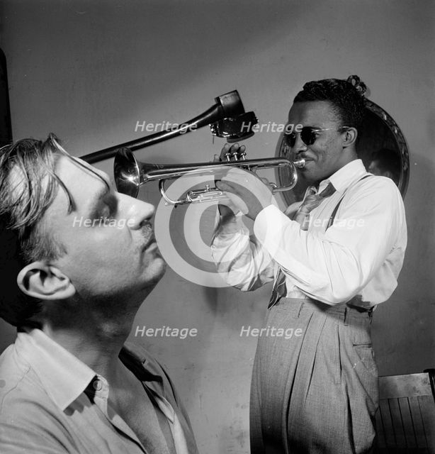 Portrait of Howard McGhee and Brick Fleagle, New York, N.Y., ca. Sept. 1947. Creator: William Paul Gottlieb.