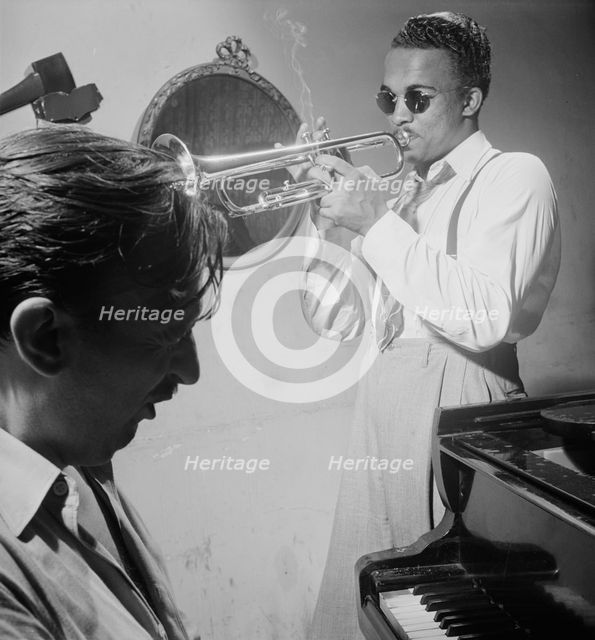 Portrait of Howard McGhee and Brick Fleagle, New York, N.Y., ca. Sept. 1947. Creator: William Paul Gottlieb.