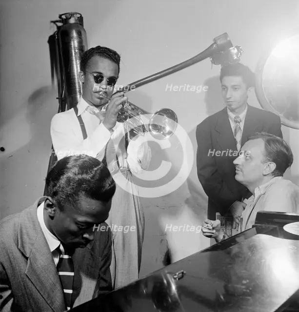 Portrait of Howard McGhee, Brick Fleagle, and Miles Davis, New York, N.Y., ca. Sept. 1947. Creator: William Paul Gottlieb.