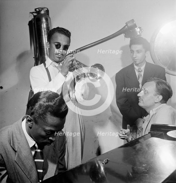 Portrait of Howard McGhee, Brick Fleagle, and Miles Davis, New York, N.Y., ca. Sept. 1947. Creator: William Paul Gottlieb.