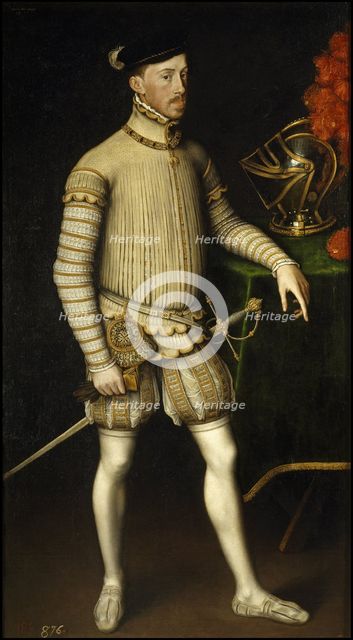 Portrait of Holy Roman Emperor Maximilian II of Austria (1527-1576), 1550. Artist: Mor, Antonis (Anthonis) (c. 1517-1577)