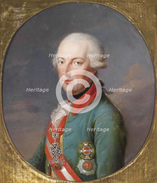 Portrait of Holy Roman Emperor Francis II (1768-1835). Artist: Hickel, Josef (1736 -1807)