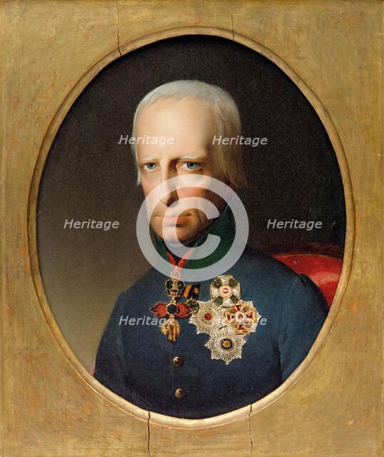 Portrait of Holy Roman Emperor Francis II (1768-1835), c. 1830. Creator: Anonymous.