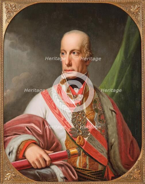 Portrait of Holy Roman Emperor Francis II (1768-1835). Creator: Lampi, Johann-Baptist von, the Elder (1751-1830).