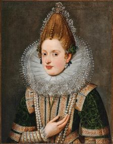 Portrait of Holy Roman Empress Anna of Tyrol (1585-1618), c1600. Creator: Pourbus; Frans (II); (School) ()