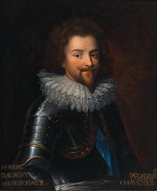 Portrait of Honoré d'Albert, Duc de Chaulnes, wearing armour and the sash of the Order of the Holy S Creator: Dumonstier, Daniel (1574-1646)
